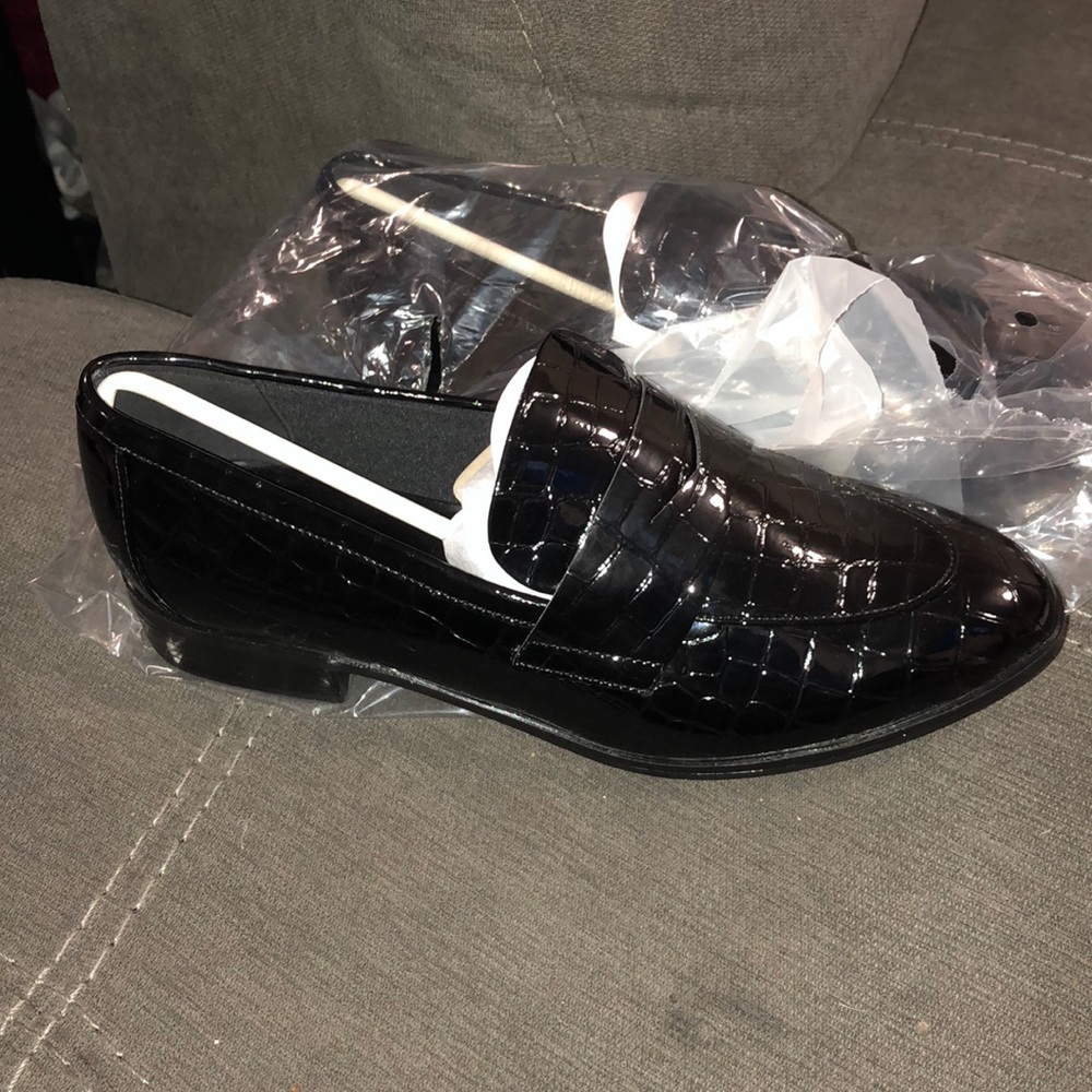 Black penny loafers